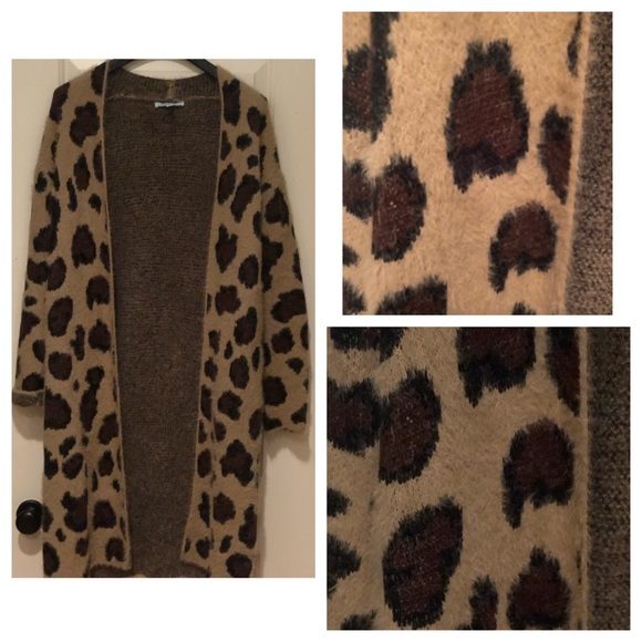 Lady Leopard Cardigan-Taupe - Picture 2 of 2